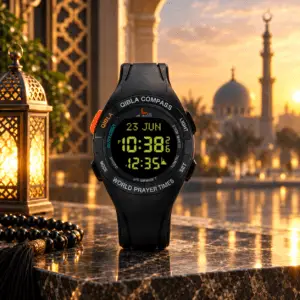 Al-Sahar Qibla Watch Black-Black