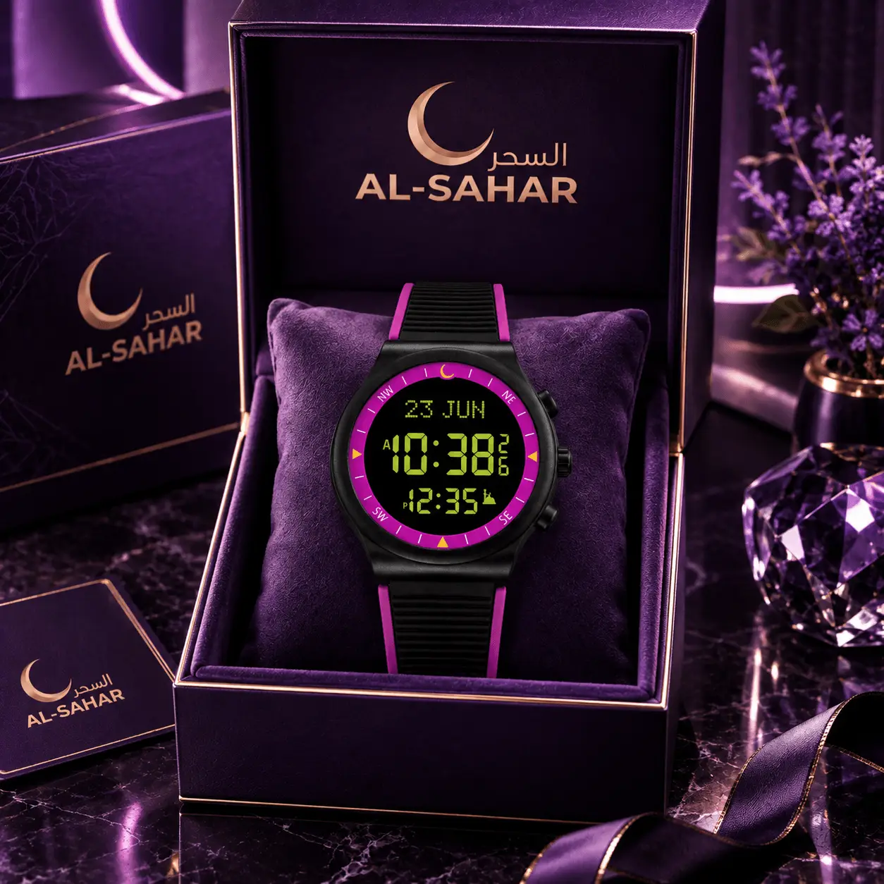 AL-SAHAR Azan Sport Watch – Model AS-Q016 P&B