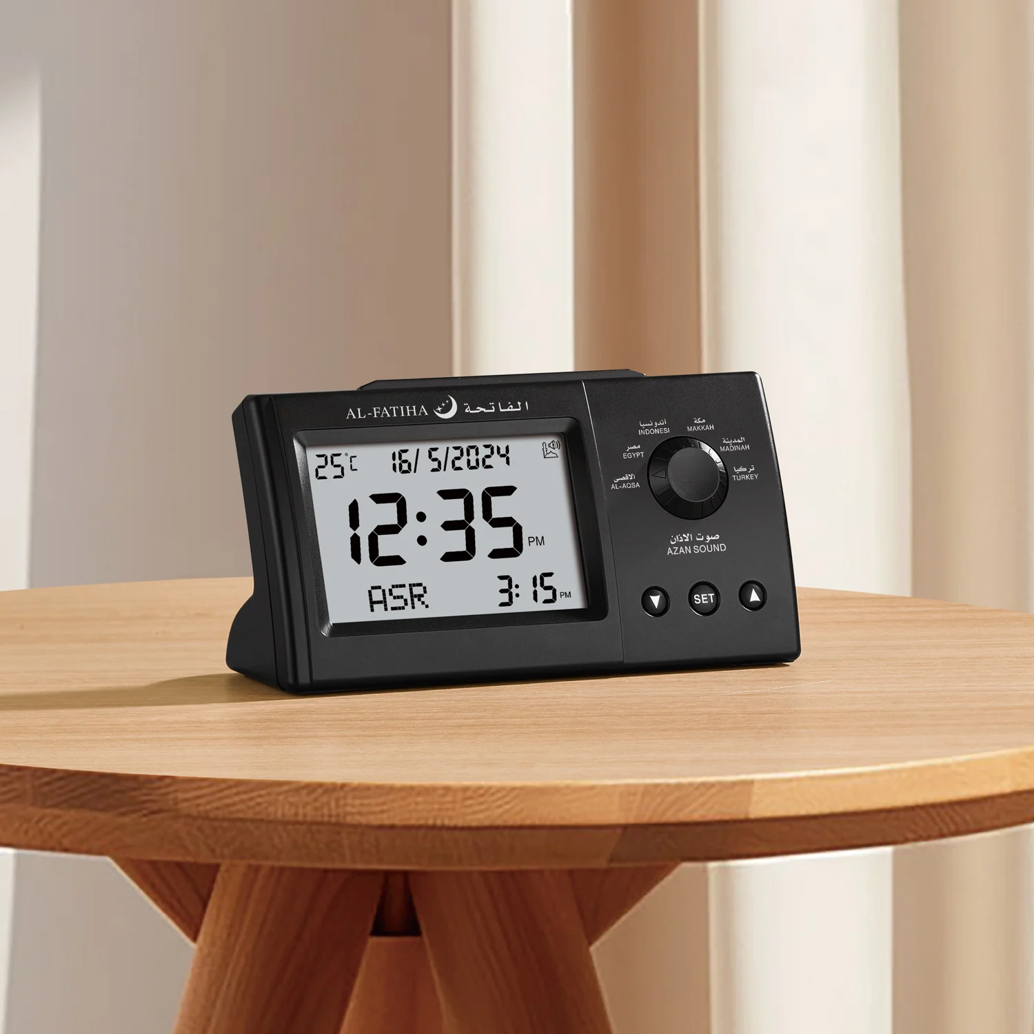 Al-Fatiha Table Azan Clock FAJ-101 - Image 3